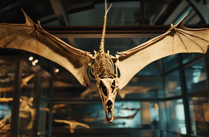 Dinozor kalıntıları doğa tarihi müzelerinde sergilenir.