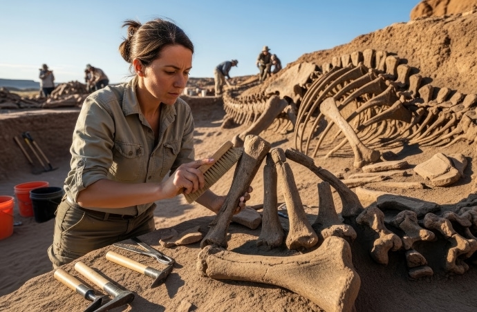 Dinozorlar ve diğer tarih öncesi havanlarla ilgilenen bilim insanlarına "paleontolog" denir.