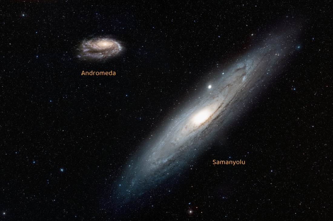 andromeda samanyolu gökadalar